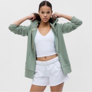 GAP Vintage Soft Classic Full-Zip Hoodie XS sage green